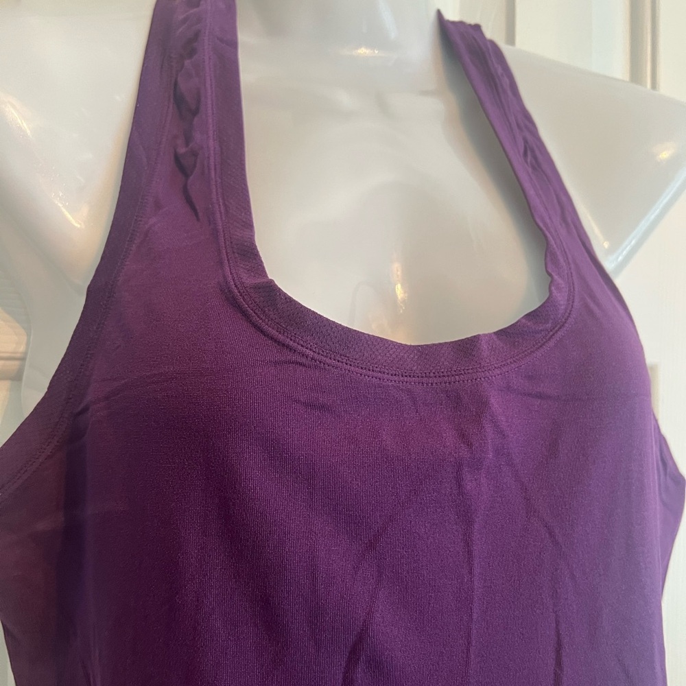 Purple razorback workout top